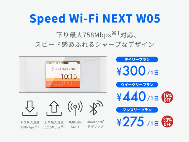 Speed Wi-Fi NEXT W05